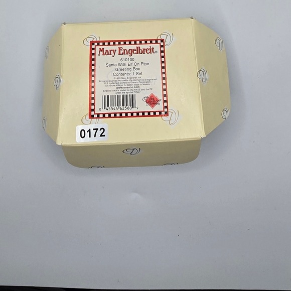 Mary Engelbreit Santa With Pipe Trinket Box Figurine Christmas Collectible#172 - Picture 3 of 6